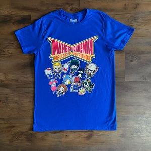 My Hero Academia Hello Kitty Blue Graphic Tee Size M